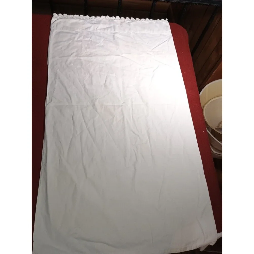 9 Vintage Pillowcases Crochet All White Cotton Craft Cutter